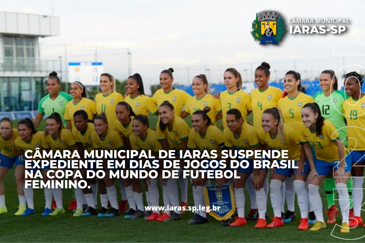 Câmara Municipal de Iaras suspende expediente em dias de jogos do Brasil