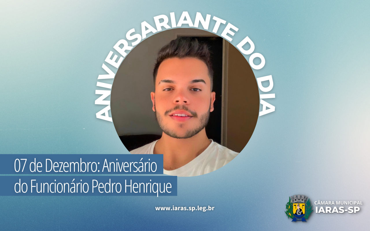 Parabéns, Pedro Henrique!