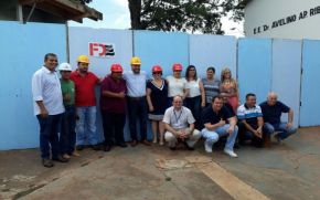 Presidente do FDE João Cury Visita Obras em Escola de Iaras