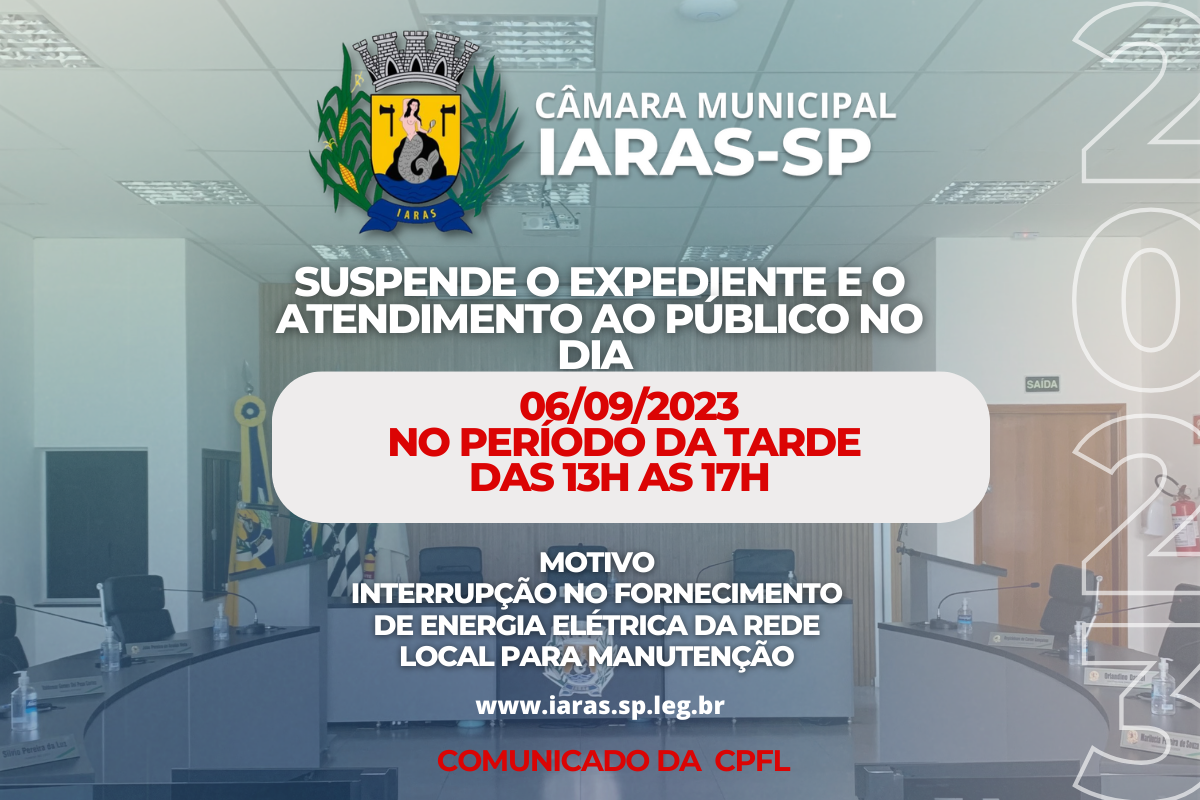 Suspende o expediente e o atendimento ao público 